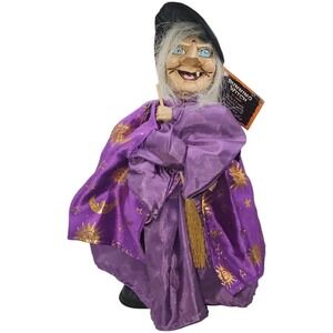 Vintage GANZ Witch Cackles Eyes Flash Halloween 13" Figure Decor‎ - NO MOVEMENT